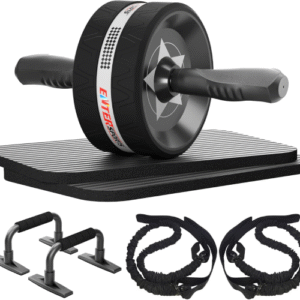 Heim entersports bauchroller, 6 in 1 bauchtrainer mit fitnessband, liegestützen, kniematte, fitnessgerät