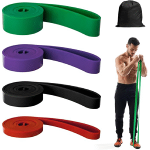 Heim widerstandsbänder set, fitnessbänder, widerstandsbänder set mit 4 stufen, widerstandsbänder mit tragetasche